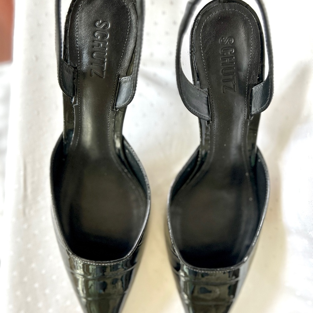 Patent leather Slingback Pumps, black, SCHUTZ - Picture 2 of 11